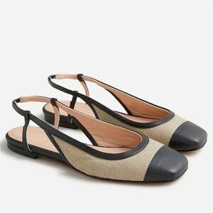 J.Crew Anya Square Toe Slingback Flats size 7.5